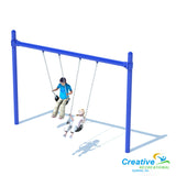5” SINGLE POST SWING FRAME (8') - 1 BAY