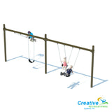 5” SINGLE POST SWING FRAME (8') - 2 BAY