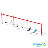 5” SINGLE POST SWING FRAME (8') - 3 BAY