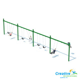 5” SINGLE POST SWING FRAME (8') - 4 BAY