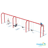 3.5” ARCH SWING FRAME (8’) - 3 BAY