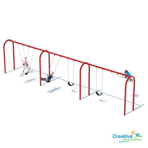 3.5” ARCH SWING FRAME (8’) - 3 BAY
